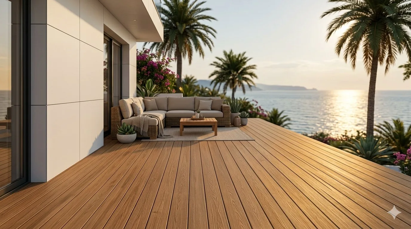 Beachfront decking and residential development