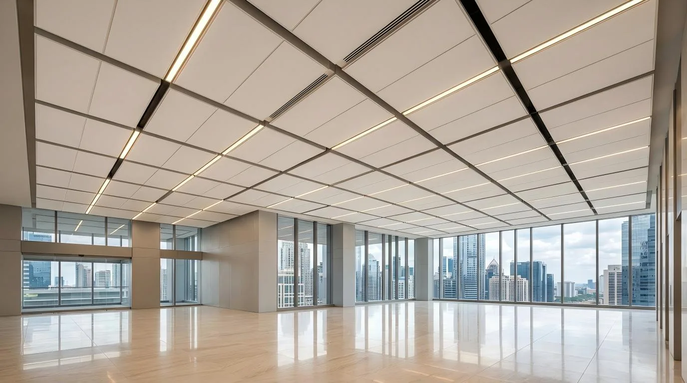 Commercial ceiling and lighting installation